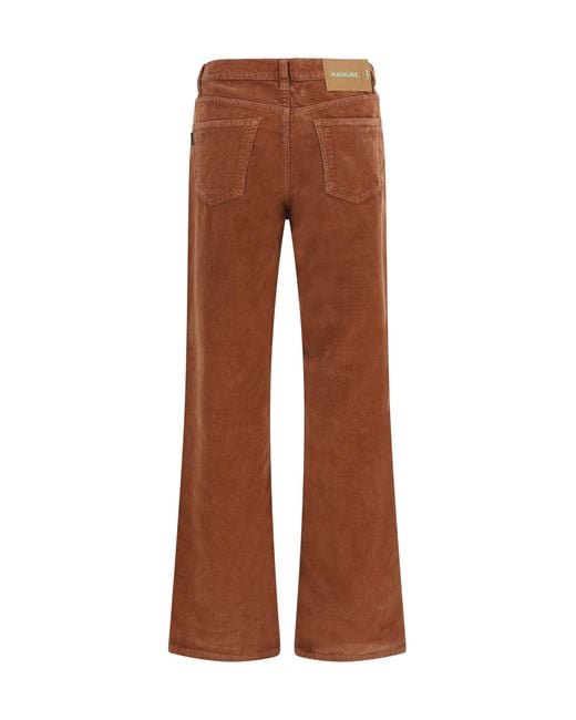 Haikure Brown Korea Pier Corduroy Pants Nougat