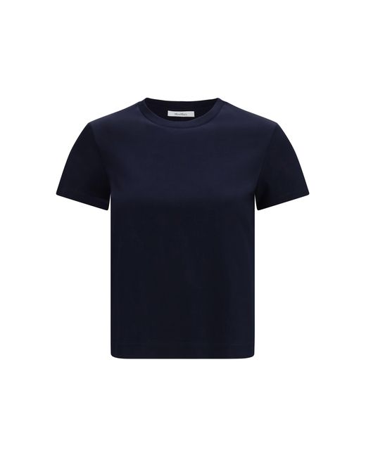 Max Mara Pure Blue Donata Cotton T-Shirt Blu Marino