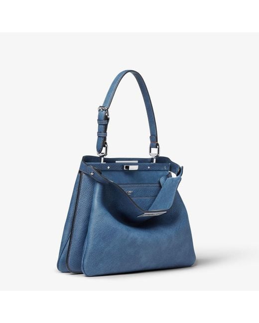 Fendi Blue "Peekaboo" Shoulder Bag
