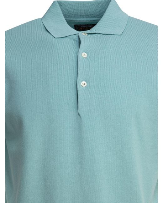 Beams Plus Blue 12G Polo Shirts Light for men