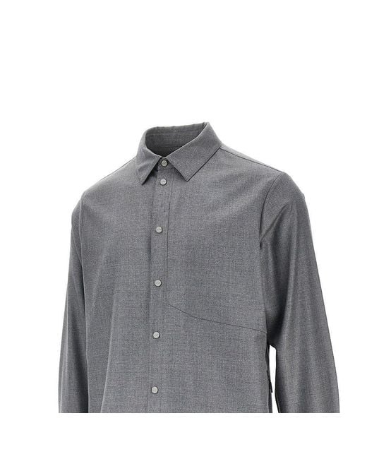 Sease Gray 'New Gate' Wool Shirt for men