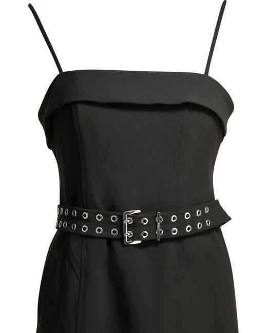 Ganni Black Asymmetrical Long Dress