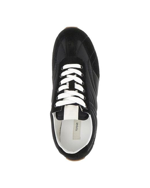 Totême Black Nylon And Suede Leather 'Sport' Sneakers