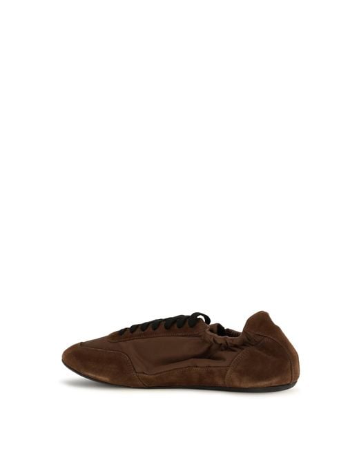 Prada Brown Collapse Sneakers Re-Nylon Suede Palissandro for men