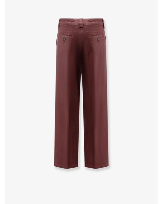 Aspesi Red Cotton Trousers