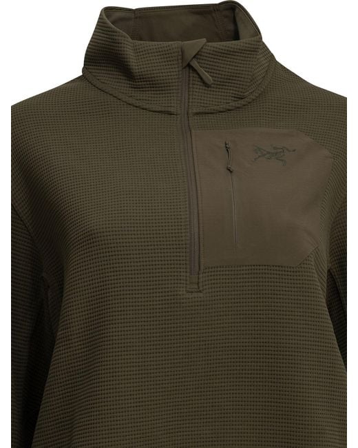 Arc'teryx Green Olera Half-Zip Sweatshirt