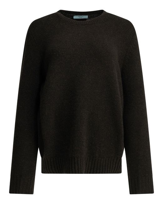 Prada Black Crew-Neck Sweater Made Of Wool And Cashmere