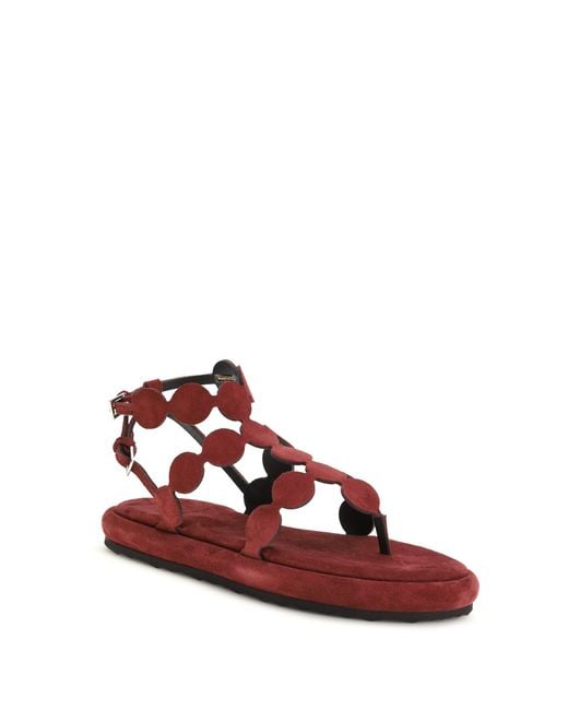 Pierre Hardy Red Suede Sandals