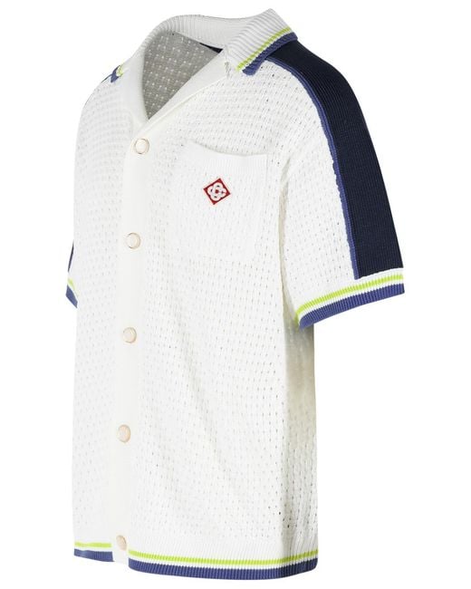 Casablanca White Cotton Blend T-Shirt for men