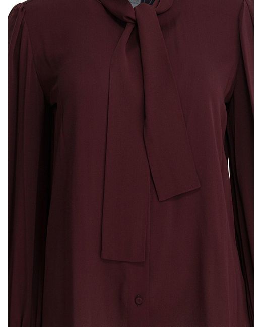Max Mara Purple Silk Button-Up Shirt
