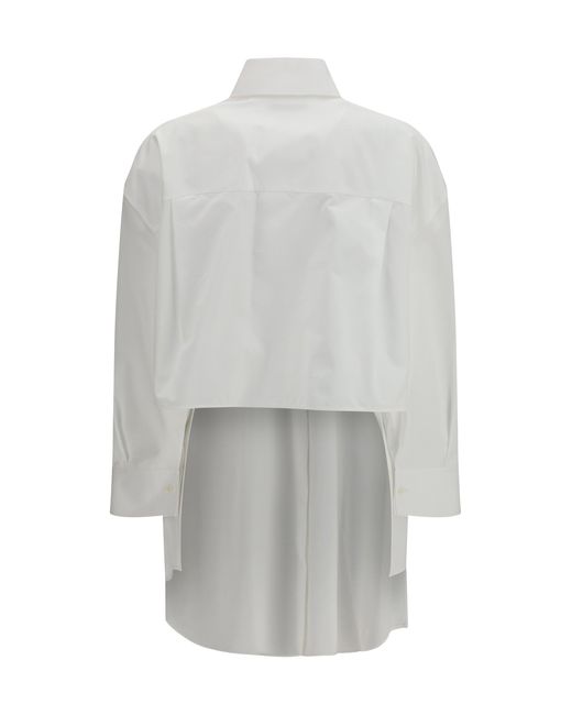 Givenchy White Backless Cotton Shirt