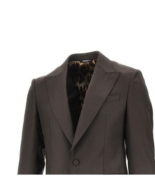 Dolce & Gabbana Black Sicilia Light Wool Single-Breasted Jacket for men