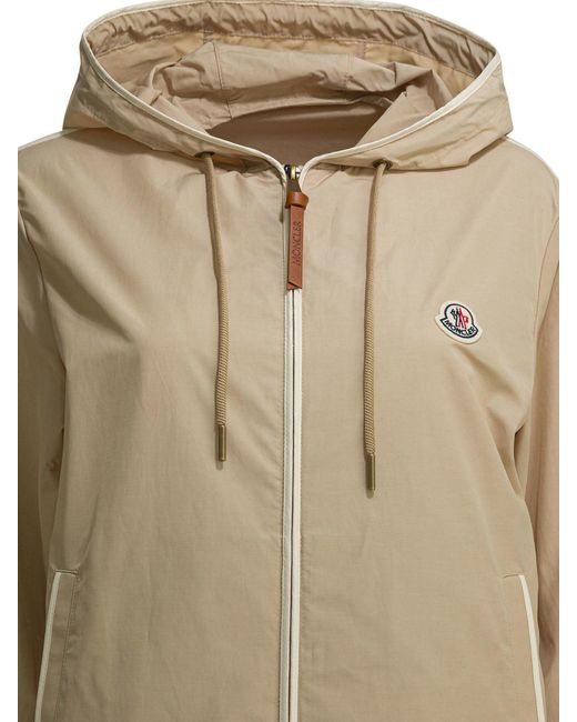 Moncler Natural Sarracenia Lightweight Hooded Jacket