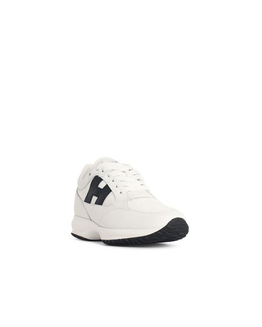 Hogan White Interactive' Leather Sneakers