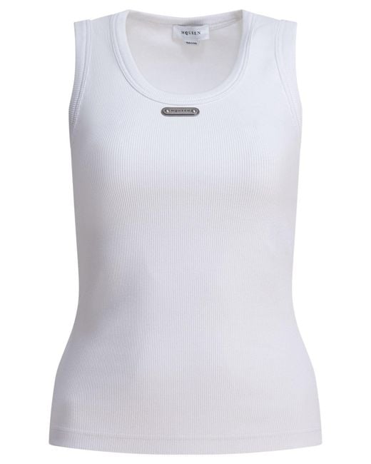 McQueen White Cut & Sew Top