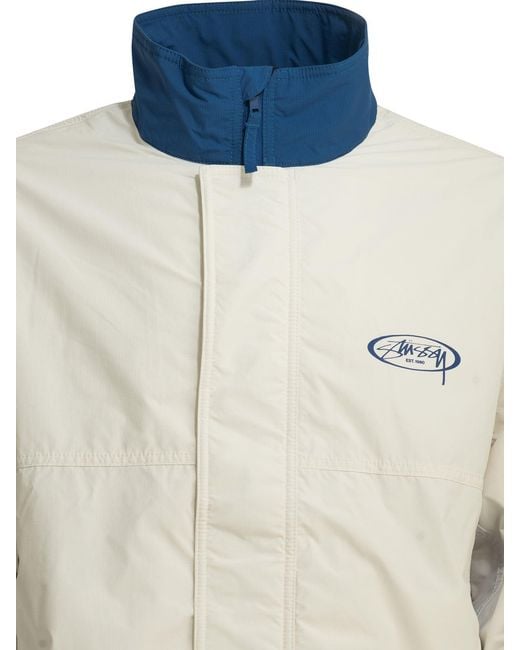 Stussy White Nylon Jacket for men