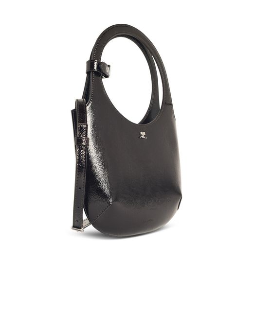 Courreges Black 'Holy Naplack' Lear Bag