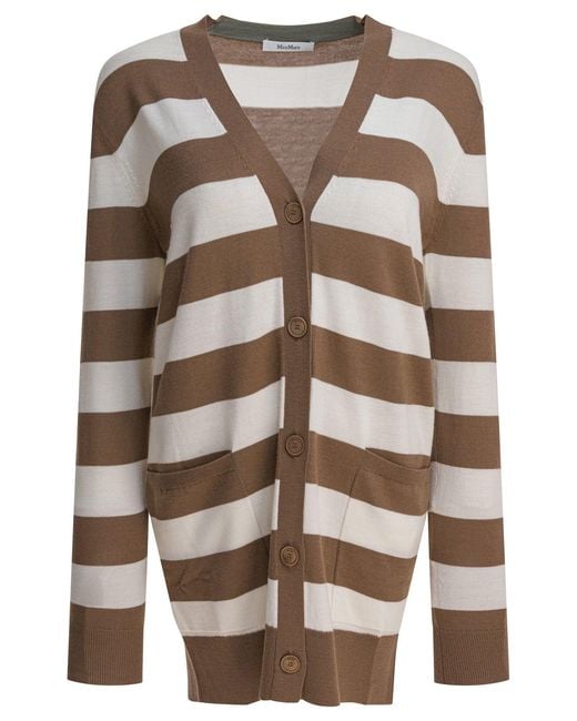 Max Mara Multicolor Cardigan With 1951 Lettering