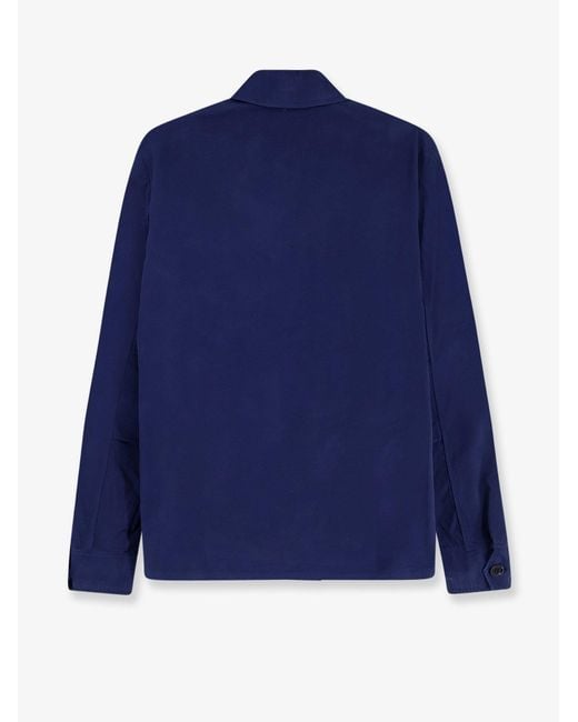 Aspesi Blue Shirt 'Lived' Fabric for men