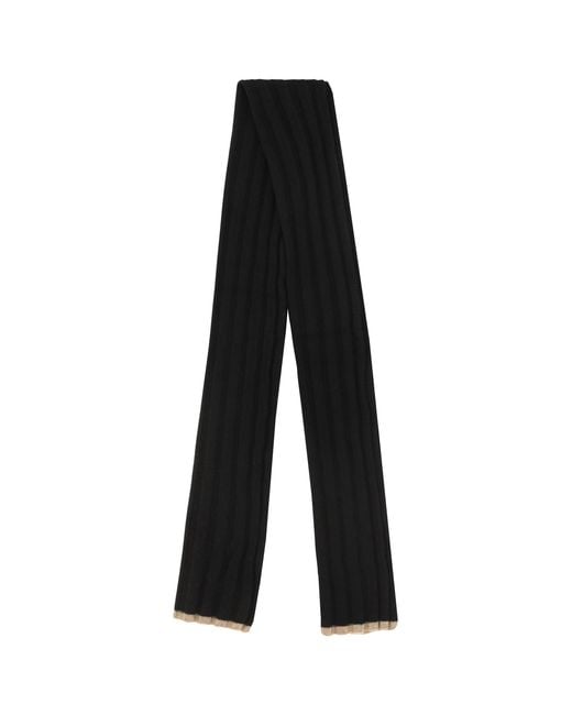 Brunello Cucinelli Black Cashmere Scarf for men