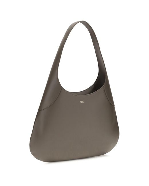 Khaite Gray Hobo Shoulder Bag Joan Calfskin