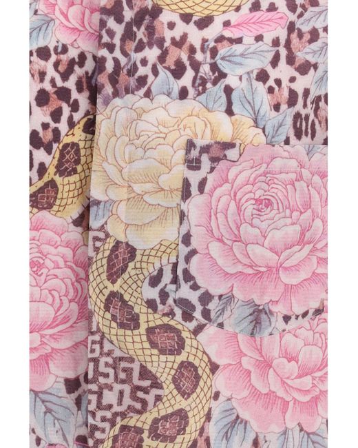 Gcds Pink Shirt Animalier