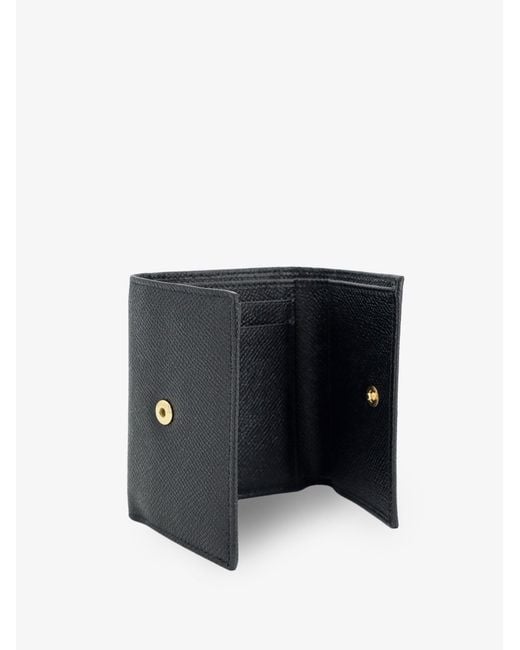 Dolce & Gabbana Gray Hammered Leather Wallet