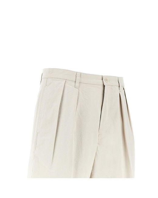 Aspesi Natural Cotton Shorts With Double Dart for men