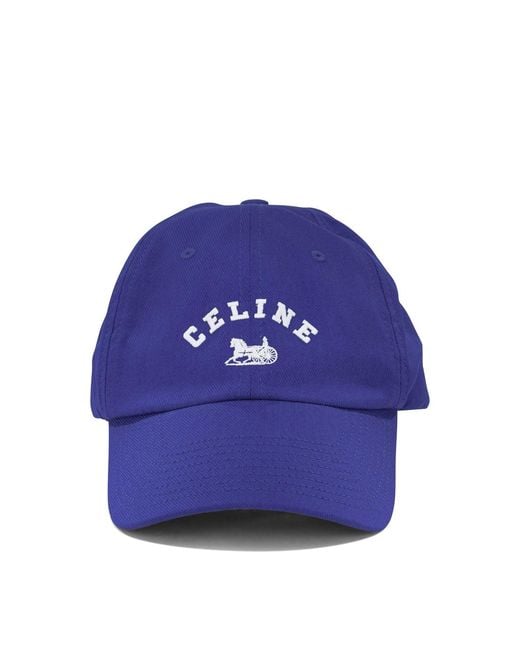 Céline Blue Cotton Hat for men