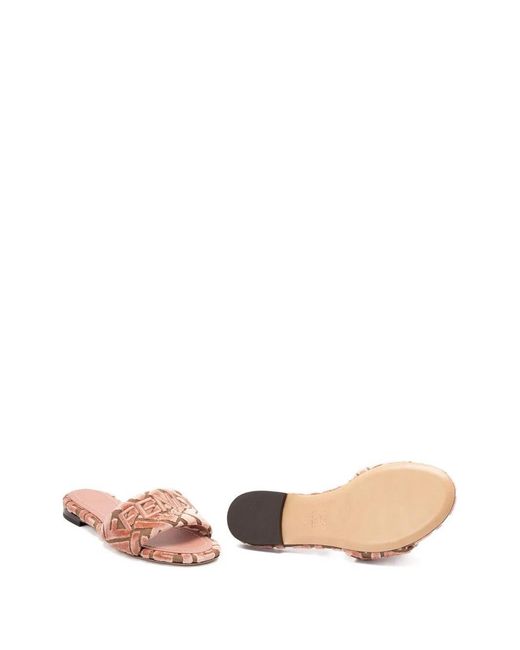 Fendi Pink Ff Slides Sandals
