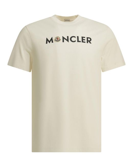 Moncler White Crewneck T-Shirt for men
