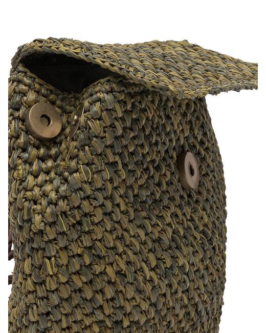 IBELIV Green Zazsavane Raffia Handbag