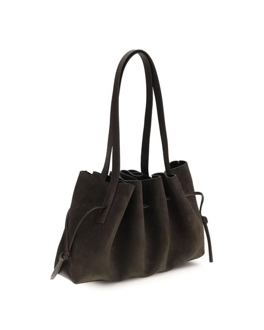 Yuzefi Black Scallop Shoulder Bag Ganache