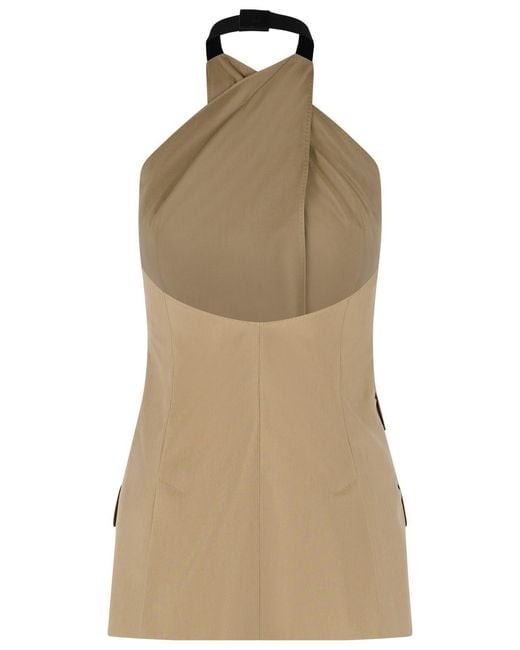 Max Mara Natural 'Nuraghe' Sleeveless Jacket