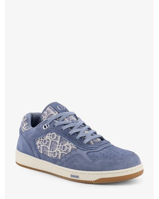 Dior Blue Dior B27 Uptown Dior Oblique Jacquard Fabric And Suede Sneakers for men