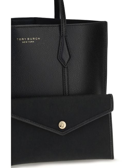 Tory Burch Black Leather Handbag Perry