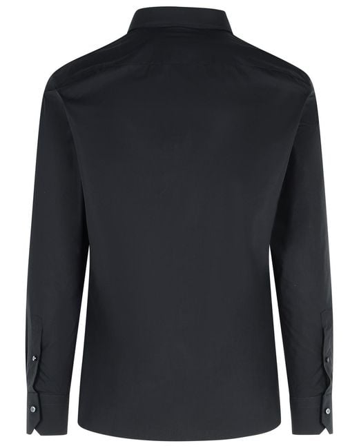 Zegna Blue 'Trofeo' Dark Cotton Shirt for men