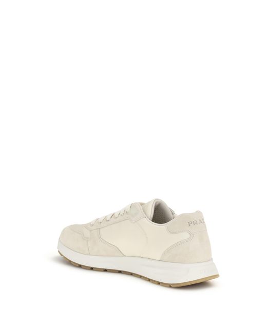 Prada White Low Top Sneakers