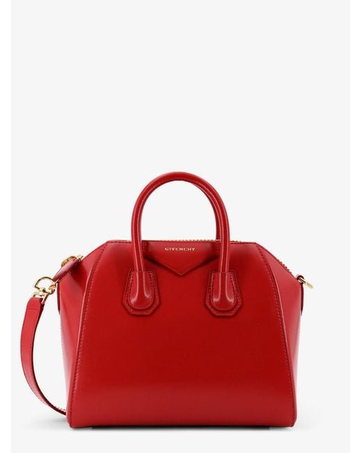 Givenchy Red Antigona Mini Leather Shoulder Bag