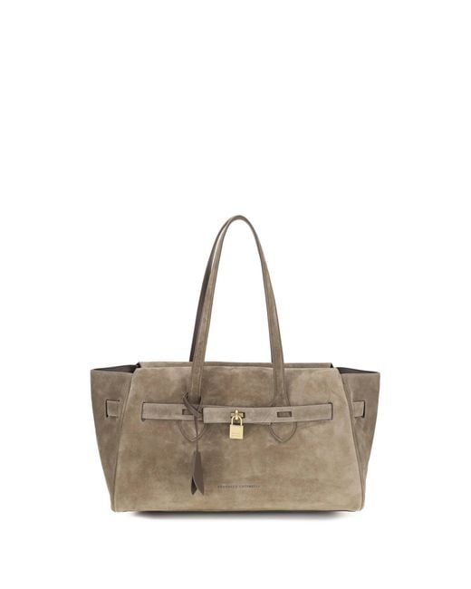 Brunello Cucinelli Natural Shoulder Bag Torba