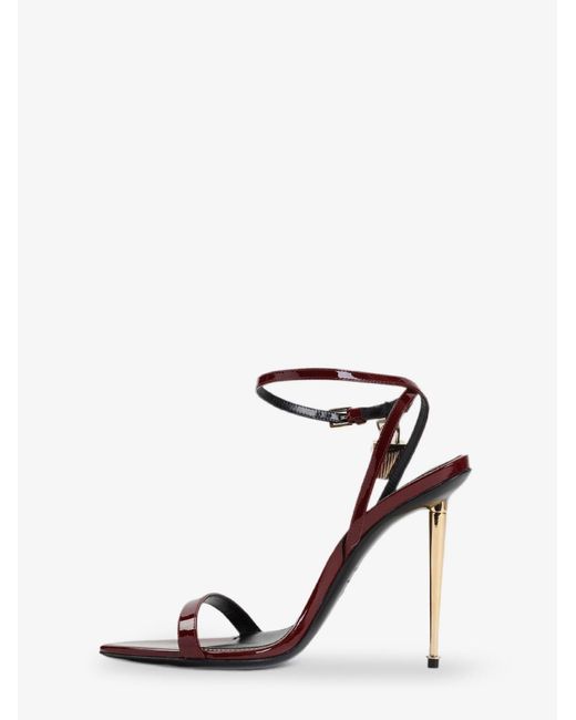 Tom Ford Multicolor Patent Leather Sandals With Iconic Metal Padlock