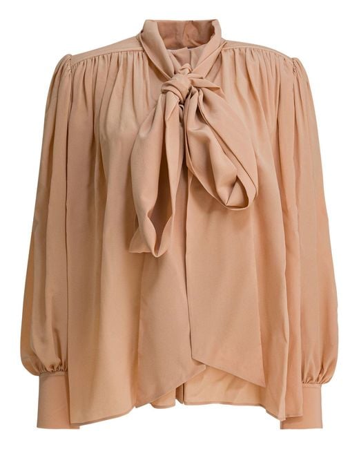 Chloé Brown Silk Blouse