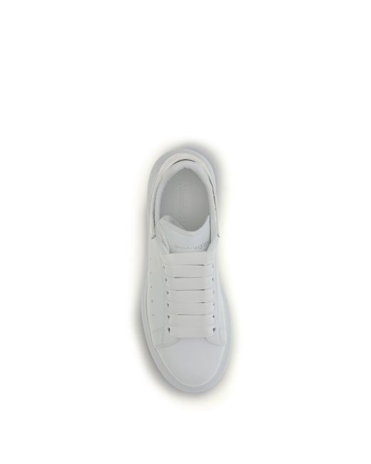 McQueen White Leather Sneakers