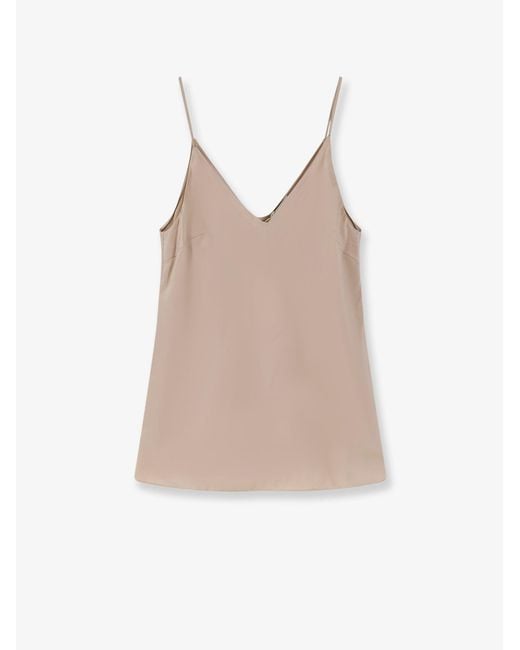 Brunello Cucinelli Natural Stretch Silk Top