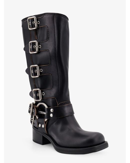 Miu Miu Black High Boots