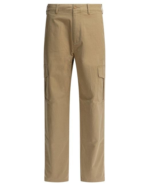 Vince Natural Cotton And Linen Cargo Trousers for men