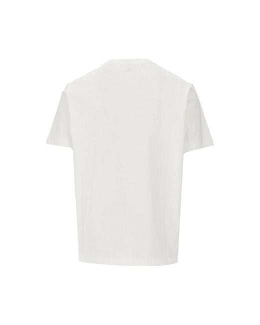 Emporio Armani White Icon Photographic Print T-Shirt for men