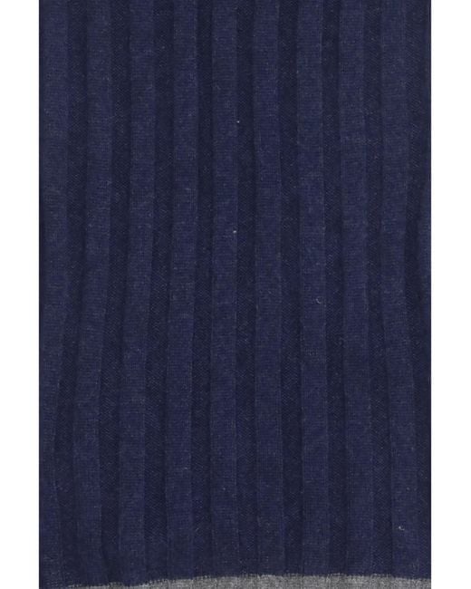 Brunello Cucinelli Blue Cashmere Scarf for men