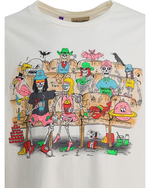 GALLERY DEPT. White "Skeleton Beach Theater Tee" T-Shirt for men