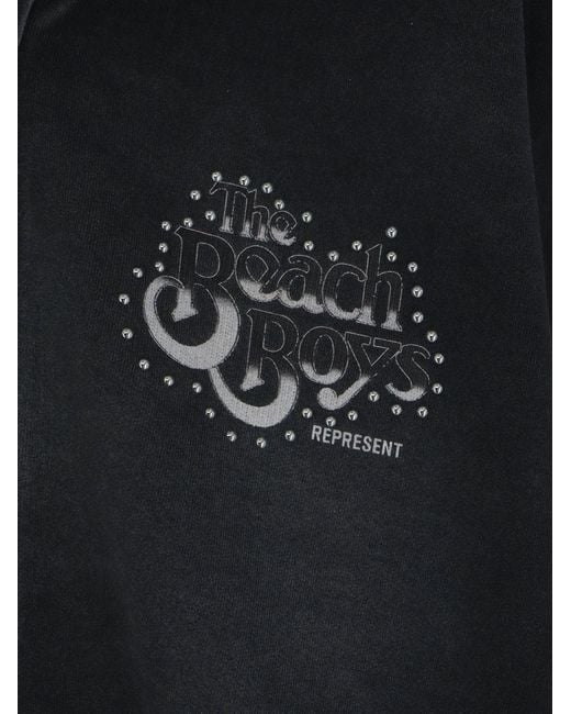 Represent Black Beach Boys Endless Summer Cotton Sweatshirt for men